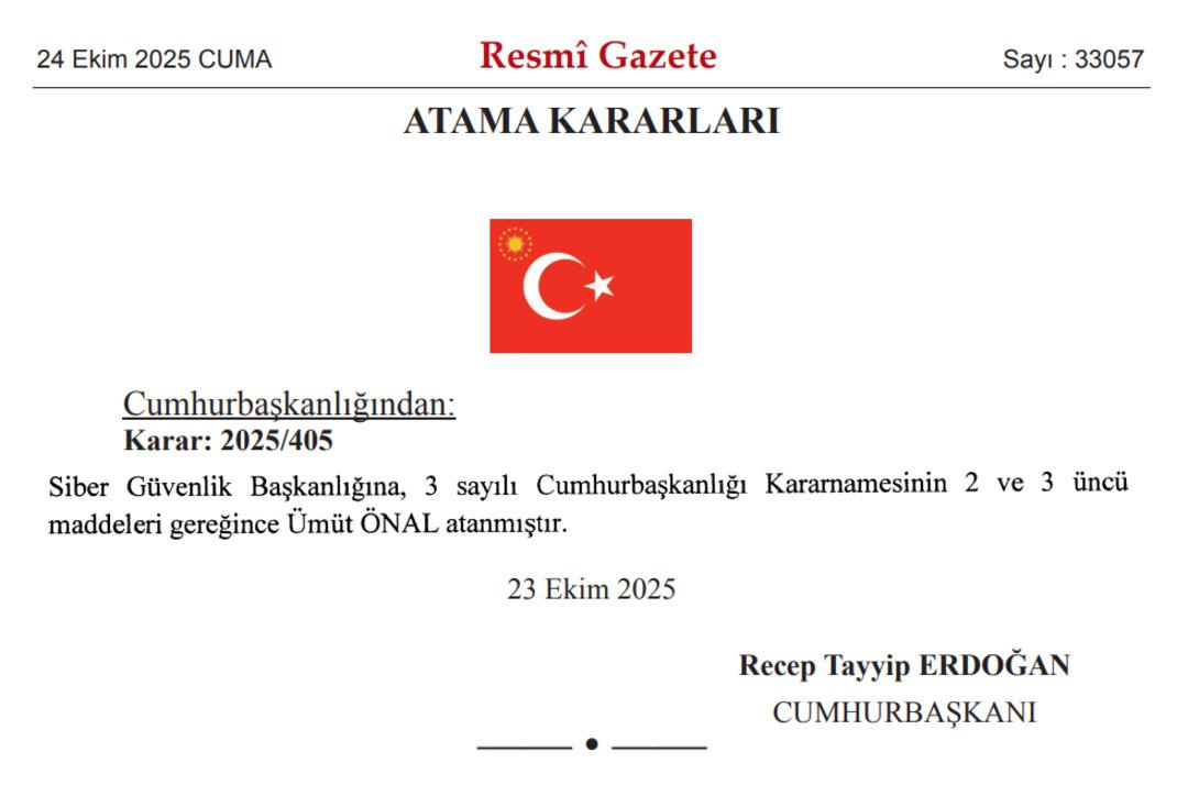 Resmi Gazete Yayımlandı: Türk Telekom CEO'su Ümit Önal, Siber Güvenlik Direktörlüğü görevine atandı! Ümit Önal kimdir, hangi görevlerde bulunmuştur? 2