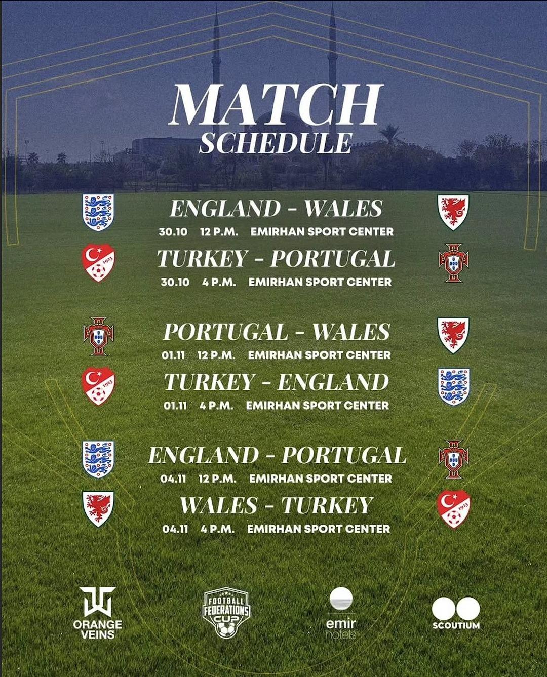 Geleceğin yıldızları Antalya'da! Türkiye 3'te bir kez daha Futbol Federasyonları Kupası U16