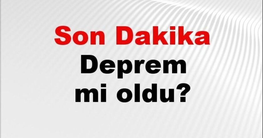 İzmir’de Deprem Mi Oldu? Son Gelişmeler 5 Aralık 2025!