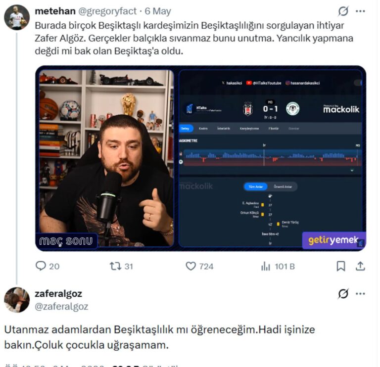 Zafer Algöz Hasan Arda Kaşıkçı’nın sözlerine sert çıktı!